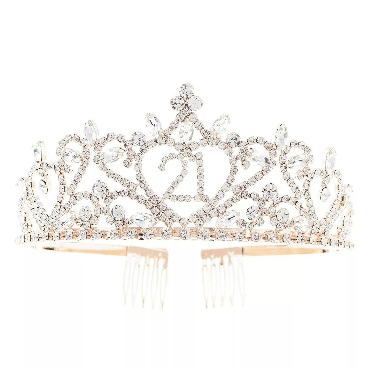 Ella Celebration 21 Tiara 21st Birthday Party, Party Accessories - Rose Gold